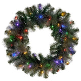 Christabelle 61cm Christmas Wreath LED Lights Glittery Gold Pine Front Door Decoration Ornament 112_SENGG61