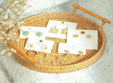 Rattan Trays Baskets, Small Round Bread Baskets with Wooden Handle, Woven Serving Tray Handcrafted, V1369-AZ3-W-12414