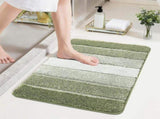 Bathroom Rugs,Ultra Soft Absorbent Bath Mat,Beige Non-Slip TPR Backing Stays in Place, Machine V1107-113-35468-GRN4