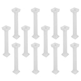 12 Pieces White Plastic Roman Pillars Cake Stand Rods for Tiered Cake Support and Decoration V1369-AZ3-W-16871