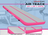Powertrain Airtrack 20cm Thick 6m x 2m Inflatable Gymnastics Tumbling Mat Air Track - Pink IFM-0602-GYPK