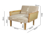 Levede Rattan Lounge Armchair SF1006-BG