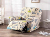 Recliner Anti Scratch Lazy Recliner Chair Protective Stretching Printed Reclining Chair V1107-102-26792-YEL-THREE-SEATER