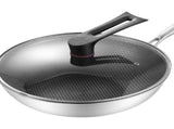 Stainless Steel Wok Pan Double Sided Honeycomb 3 Layer Prevent Sticking Easy Cleaning Wok for V1294-YM0717-3118220189617