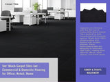 5m Black Carpet Tiles Set Commercial & Domestic Flooring for Office, Retail, Home V63-952971