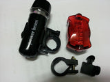 Bicycle Front Light LED Bike Light Set Butterfly Rear Light Cycling Safety - Black - Size 3PCS V1106-DSZ-BIC-001-BLK-3PCS