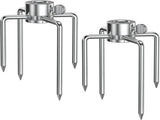 2Pcs 4 Prongs Stainless Steel Barbecue Forks Outdoor Barbecue Rotisserie Meat Forks Tool Chicken V1188-MS-825-006