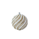 Glittery Christmas Baubles , Pearl-Accented Holiday Ornaments in Assorted, 2 Sets Total V888-ELOSUNG10502
