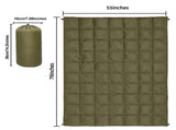 Blue Compact Lightweight Quilted Blanket - Soft, Warm, and Portable for Outdoor Adventures V888-ELOSUNG46771