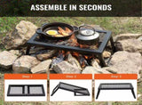 Folding Campfire Grill Portable Camping Fire Pit Steel Outdoor BBQ Picnic V952-ZDYYKJZDG18120J5TV0