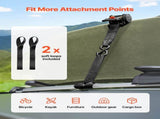 Retractable Ratchet Straps, 50.8 mm x 3 m, Tie Down Straps with S Hooks, 1375 kg Break Strength, 2 V952-SXGJLD2INCH11IDZ4001V0