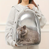 (GREEN)Replacement Transparent Pet Backpack with Zipper Closure - Heavy-Duty Structure, Ventilated V1106-CWBB002