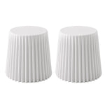 Artiss 2x Bar Stools Cupcake Plastic Foot Stool White AI-PP-STOOL-C-WH