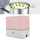 Portable Electric Heating Lunch Box Food Heating Warmer Steaming Cooking MachineDouble Layer US Plug V1294-YM0901-3113200043316