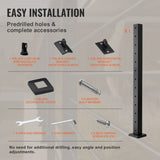Cable Railing Post Level Deck Stair Post 42 x 1.97 x 1.97" Cable Handrail Post Stainless Steel V952-LGZHYK106.7555CQAV0