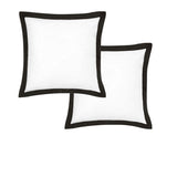 Accessorize Pair of White/Black Tailored Hotel Deluxe Cotton European Pillowcases V442-HIN-PILLOWC-HOTELTAILORED-WHITEBLACK-EU