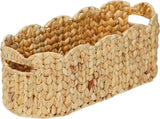 Toilet Paper Storage Basket,Scalloped Wicker Basket for Bathroom Organizers and Storage,Hand-Woven V1258-DP02-F-949