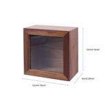 Elegant Walnut Wood Desktop Box with Window Design for Sundries V1370-AZ4-16860