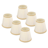 6pcs Fabric Drum Lamp Shades Clip-On Compatible with Chandeliers Light Bulbs Lighting Accessories V1188-ON101-00420-1