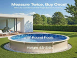 18-ft Round Above Ground Pool Liner, Overlap Pool Liners, Standard Gauge Vinyl, 48-to-54inch Wall V952-YCNCROUND18F554QLV0