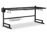 Cefito Dish Drying Rack for Kitchen Storage Organisation Kitchen Sink Organiser Dish Drainer DR-E-OVER-85-BK