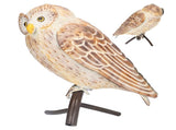 Owl Sculpture Iron Lifelike Decorative Desk Owl Statue Crafts Ornament for Garden Home Office V1294-YM0523-3115220009911