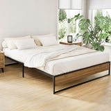 Artiss Bed Frame Metal Bed Frame Bed Base OSLO - Queen MBED-C-OSLO-Q-BK