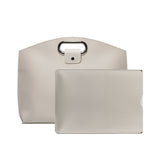 Beige Elegant PU Leather Laptop Handbag & Sleeve - Protective and Stylish Laptop Case with V888-ELOSUNG21207