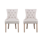 Artiss Dining Chairs Set of 2 Linen French Provincial Beige UPHO-C-DIN470-BGX2