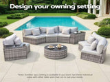 Gardeon 2 PCS Outdoor Sofa Set Rattan Modular Chair Garden Patio Furniture Grey ODF-SOFA-RCHAIRX2-GE