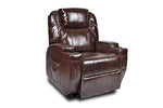 Recliner Lift Heat Massage Armchair Sofa Leather 2 Motor Chair Brown V755-SCLC-8301DB-2