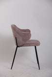 Set of 4 Dining Chairs with Corduroy Cord Fabric in Pink V563-68405_2X