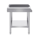 Stainless Steel Work Table, 24 x 24 x 26 Inch Commercial Food Prep Worktable, 3-Sided Backsplash V952-CFBXGGZTSBT2DPGGMV0