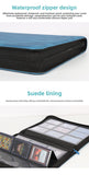 Premium Toploader Binder 9 Pocket 216 Capacity Trading Card Album Zippered PU Leather Storage Holder V888-ELOSUNG41407