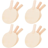 12Pcs DIY Wooden Ping Pong Paddle Blank Unpainted for Painting V1192-AZ-W-21481