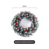 Christmas wreath, artificial wreath, red berries, pine cones, 30CM wreath, Christmas decoration, V1102-128-84756-WHT-40CM