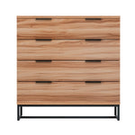 Artiss 4 Chest of Drawers Cabinet Dresser Table Tallboy Storage Bedroom Rust Oak FUR-U-CDR-4D-WD-AB