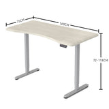 FORTIA Sit To Stand Up Standing Desk, 160x75cm, 72-118cm Electric Height Adjustable, Ergonomically V219-ADKASTFO6WOSA