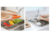 Over the Sink Colander Stainless Steel Expandable Strainer Basket Colander with Fine Mesh for V1294-YM0717-10352937