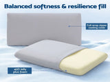 ROOMSENSE Cooling Memory Foam Pillows for Sleeping, Anti-Clumping Solid Core Bed Pillows for Hot XFKF-PL-1167F-WHX2