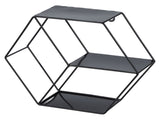 Hex Shelves Simple Wrought Iron Hexagonal Bedroom Living Room Office Wall Shelf DecorationBlack V1294-YM0523-3115210232211