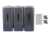 Shower Soap Dispenser 250ml 3 Chamber Leakproof Wall Mount Manual Shampoo and Conditioner Dispenser V1294-YM0901-3112250030412