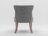 AADEN Modern Elegant Button-Tufted Upholstered Fabric with Studs Trim and Wooden legs Dining Side V226-SW6801GY