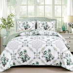 Exquisite Quilted Bedspread and Pillowcases Set: A Touch of Elegance for Your Space - Queen size V745-MAC080521Q13U