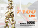 G80 Transport Binder Chain, 10 mm x 316 cm Tow Chain with Clevis Grab Hooks, 3.22T Safe Working V952-ZGTLSGMGDX1JAQ0QWV0