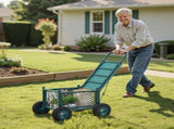 Rolling Garden Cart with Seat, Metal Rolling Garden Work Seat with Wheels, Supports up to 181 kg, V952-KYDHYZYZXCWKUET6P001V0