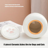 Ceramics Pet Urn Dog Ashes Memorial Keepsakes Pet Coffins Boxes Suitable for Home or Garden Display V1107-137-16807-WHT-SMALL