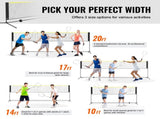 Badminton Net, Height Adjustable Volleyball Net, 17ft Wide Foldable Pickleball Net, Portable Easy V952-ZCGDZYMQW172IS8ZSV0