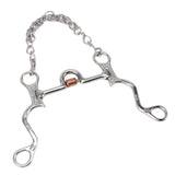 120mm Horse Mouth Snaffle with Chain Stainless Steel Horse Bit for Equestrian Training Equipment V1294-YM3111220273811-0421
