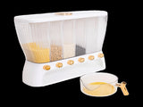 6 Grids Dispenser Storage Container Rice Cereal Beans Grain V63-842211